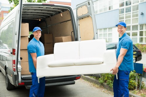 Removal team preparing a move in Gallowscorner