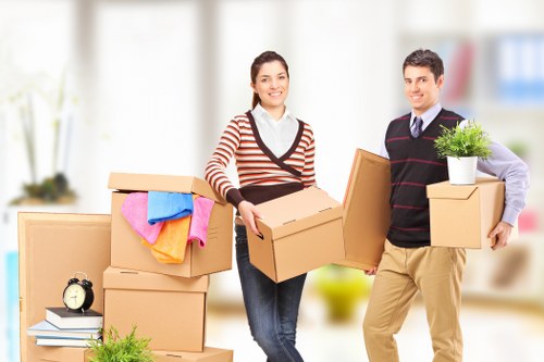 Secure storage unit filled with neatly arranged household items