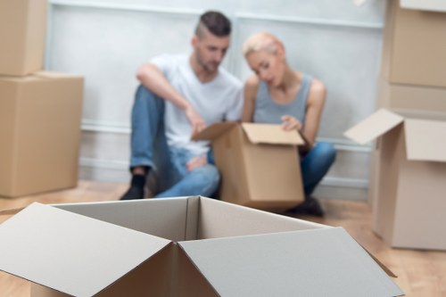 Prepared moving boxes and furniture for a man and van job in Gallowscorner